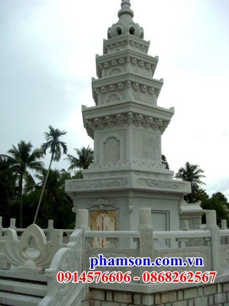 66 Mẫu mộ tháp mộ bằng đá trắng tự nhiên nguyên khối