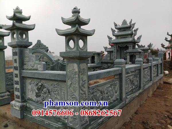 68 Lăng mộ bằng đá xanh rêu chạm khắc hoa văn tinh xảo đẹp