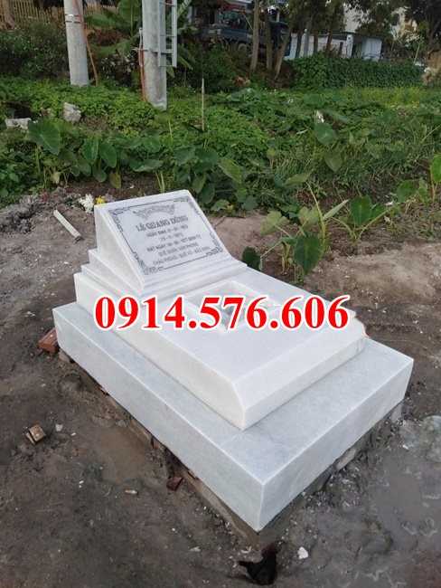 86+ Mẫu mộ tam cấp bằng đá trắng nguyên khối đẹp