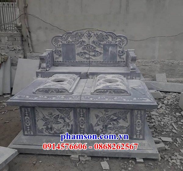 Bán báo giá mộ đôi khu lăng mộ nghĩa trang gia đình bằng đá chạm khắc hoa văn tinh xảo đẹp