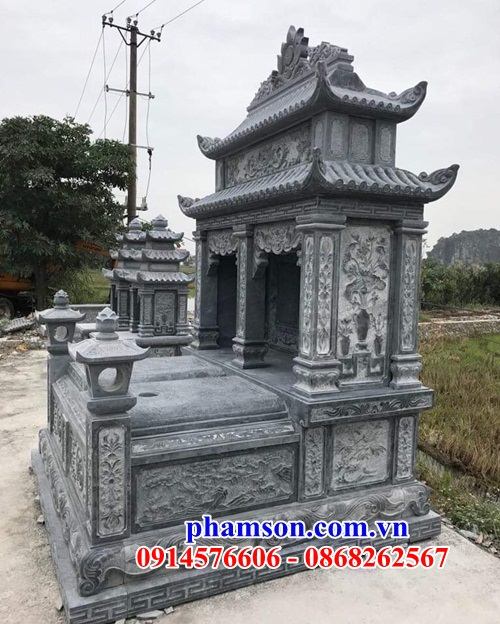 Bán báo giá mộ đôi khu lăng mộ nghĩa trang gia đình bằng đá mỹ nghệ Ninh Bình đẹp