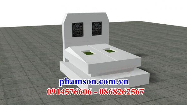Bản vẽ 3D thiết kế mộ đôi khu lăng mộ nghĩa trang gia đình bằng đá hoa cương đẹp