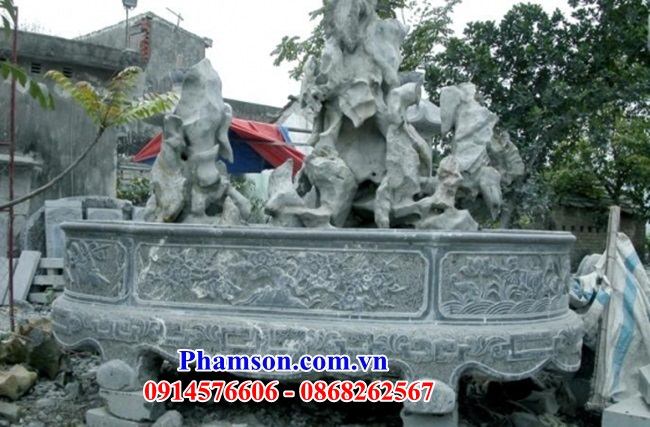 Chậu cảnh bể cảnh nhà thờ đình chùa bằng đá mỹ nghệ Ninh Bình đẹp