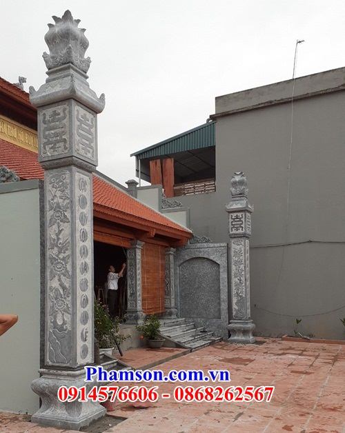 Cột đồng trụ nhà thờ đình chùa miếu bằng đá mỹ nghệ Ninh Bình đẹp