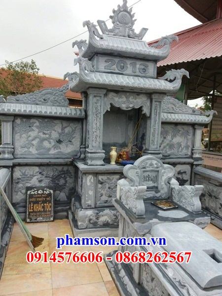 Củng thờ chung nghĩa trang gia đình bằng đá mỹ nghệ Ninh Bình đẹp