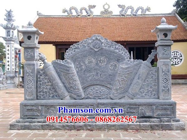 Cuốn thư bức bình phong đình đền thờ chùa miếu khu lăng mộ bằng đá mỹ nghệ Ninh Bình đẹp bán toàn quốc