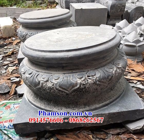 Hình ảnh chân cột nhà thờ đình đền chùa miếu bằng đá chạm khắc hoa văn tinh xảo đẹp