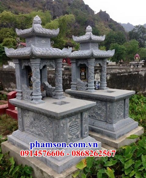 Hình ảnh mẫu lăng mộ hai mái bằng đá mỹ nghệ Ninh Bình đẹp