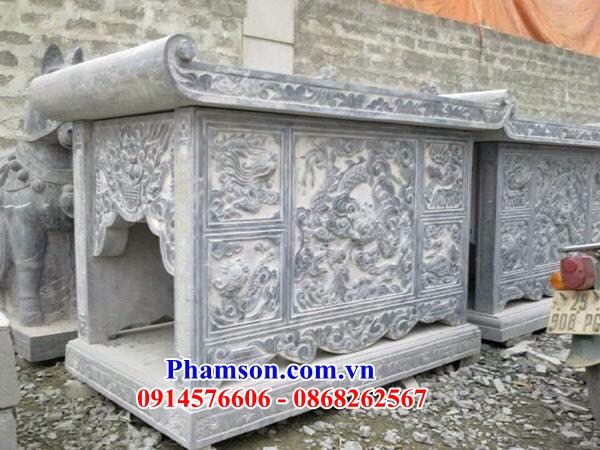Mẫu bàn lễ đình đền chùa miếu nhà thờ khu lăng mộ bằng đá bán báo giá toàn quốc đẹp