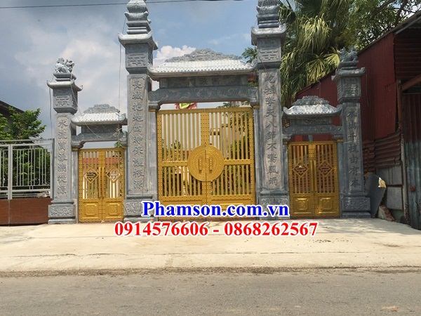 Mẫu cổng nhà thờ đình chùa bằng đá thiết kế đẹp