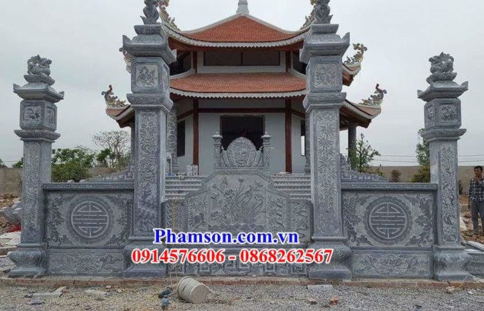 Mẫu cổng nhà thờ đình chùa khu lăng mộ bằng đá mỹ nghệ Ninh Bình thiết kế đẹp