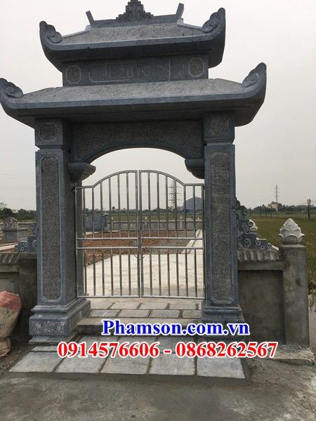 Mẫu cổng nhà thờ đình chùa miếu khu lăng mộ bằng đá mỹ nghệ Ninh Bình đẹp