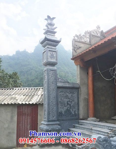 Mẫu cột đồng trụ nhà thờ đình chùa miếu bằng đá chạm khắc hoa văn tinh xảo đẹp