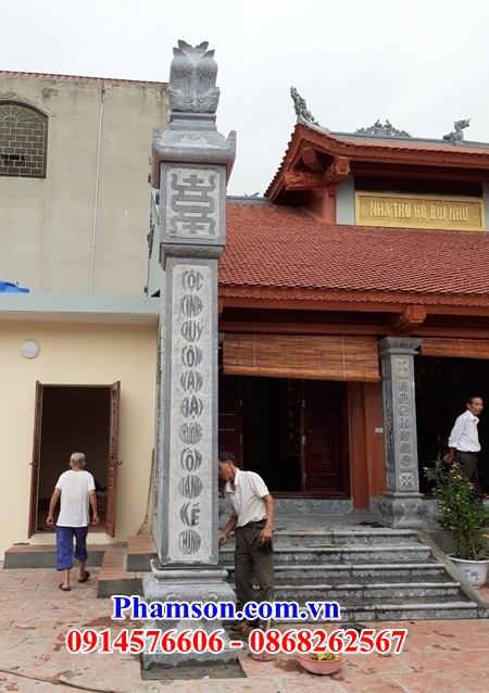 Mẫu cột đồng trụ nhà thờ đình chùa miếu bằng đá mỹ nghệ Ninh Bình đẹp