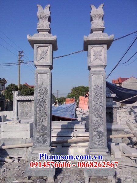 Mẫu cột nhà thờ đình chùa miếu giá rẻ bằng đá tự nhiên nguyên khối