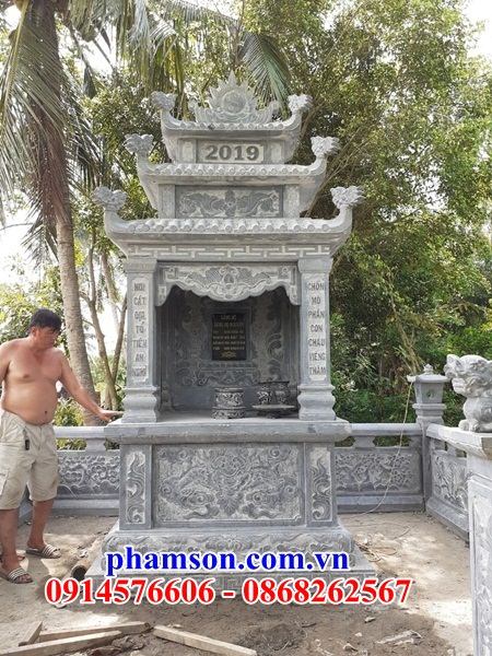 Mẫu củng thờ chung khu lăng mộ bằng đá mỹ nghệ Ninh Bình đẹp