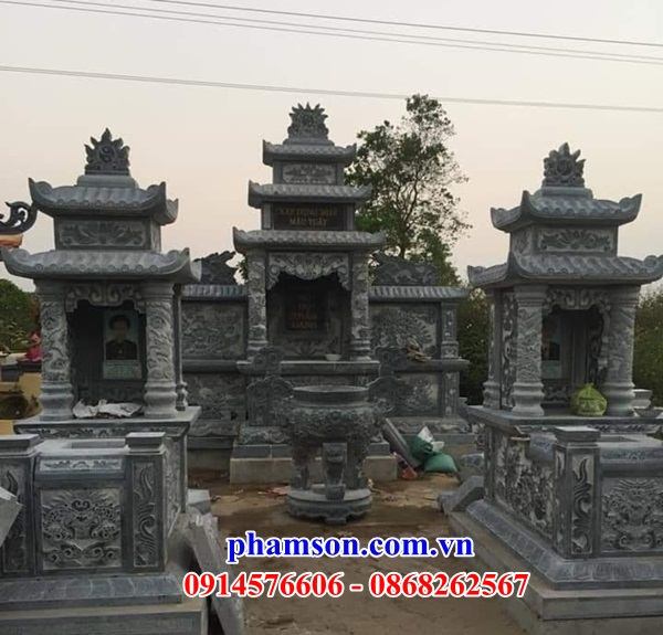 Mẫu lăng mộ hai mái bằng đá mỹ nghệ Ninh Bình