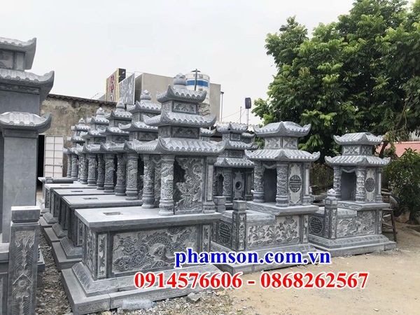 Mẫu mộ đôi khu lăng mộ nghĩa trang gia đình bằng đá mỹ nghệ Ninh Bình bán báo giá toàn quốc
