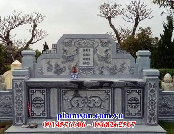 Mẫu mộ đôi khu lăng mộ nghĩa trang gia đình bằng đá xanh đẹp nhất Việt Nam