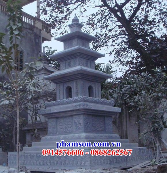 Mẫu mộ tháp sư trụ trì bằng đá xanh Thanh Hóa thi công lắp đặt trên toàn quốc