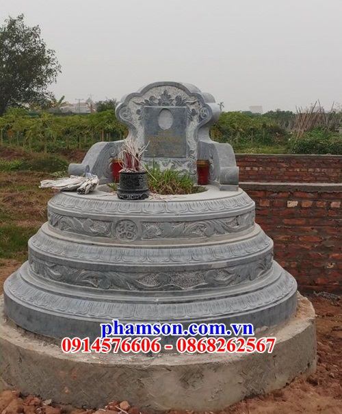 Mẫu mộ tròn khu lăng mộ nghĩa trang gia đình bằng đá chạm khắc hoa văn tinh xảo giá rẻ