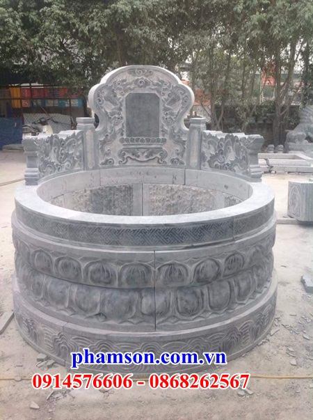 Mẫu mộ tròn khu lăng mộ nghĩa trang gia đình bằng đá giá rẻ bán báo giá toàn quốc