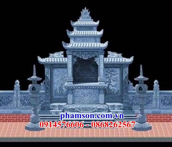 Phối cảnh 3D lăng thờ chung khu lăng mộ bằng đá kích thước chuẩn phong thủy đẹp