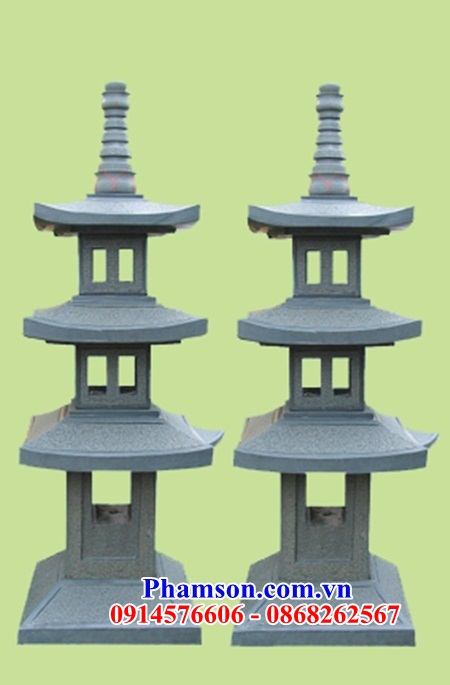 Thiết kế cột đèn sân vườn tiểu cảnh nhà thờ từ đường đình đền chùa miếu bằng đá đẹp
