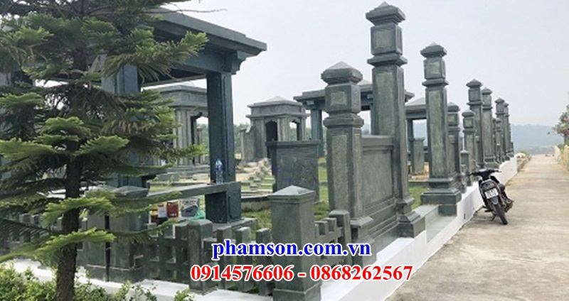 Thiết kế khu lăng mộ bằng đá xanh rêu chạm khắc hoa văn tinh xảo tại Lạng Sơn