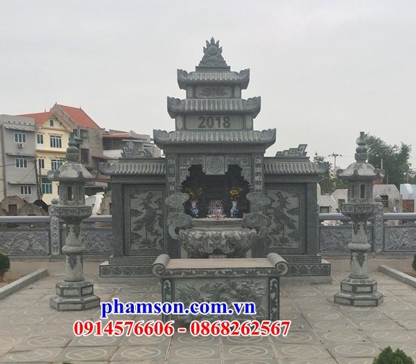 Thiết kế mộ bằng đá xanh rêu tại Lạng Sơn