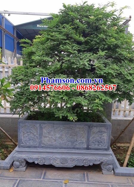 01 Chậu bể bằng đá đẹp trồng cây cảnh bon sai bán tại Bắc Ninh