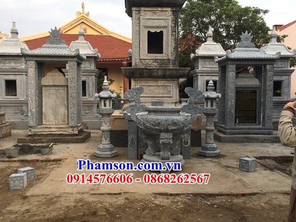 01 Mẫu lư đỉnh hương đá xanh hình tròn đình chùa miếu nghĩa trang khu lăng mộ nhà thờ từ đường dòng họ gia đình dòng tộc đẹp bán tại Lào Cai