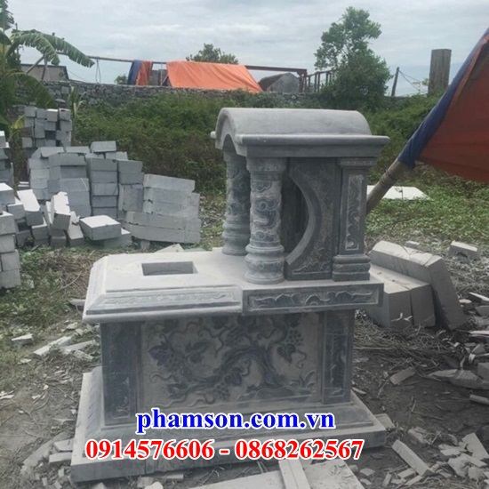 01 Mộ mả mồ gia đình dòng họ ông bà bố mẹ một mái bằng đá ninh bình đẹp bán tại Lào Cai