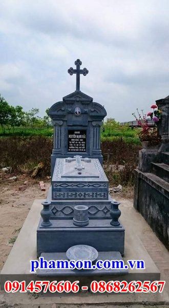 01 Mộ nghĩa trang gia đình dòng lăng mồ mả đá ninh bình công giáo đạo thiên chúa đẹp bán tại Tiền Giang