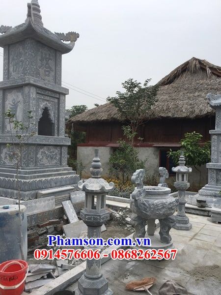 02 Mẫu lư đỉnh hương đá ninh bình đình đền chùa nhà thờ từ đường nghĩa trang khu lăng mộ mồ mả đẹp bán tại Yên Bái