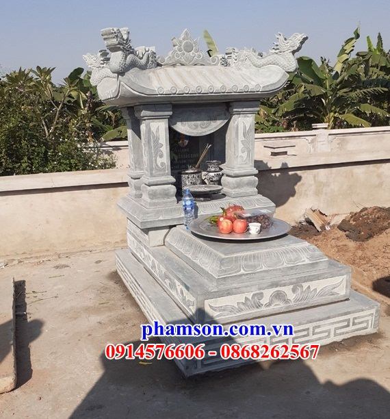 02 Mộ mả ông bà bố mẹ gia đình dòng họ một mái bằng đá thanh hóa bán tại Tuyên Quang