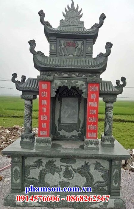 02 Mộ mồ mả lăng củng kỳ đài am lầu thờ chung cao cấp bằng đá xanh rêu khu lăng nghĩa trang gia đình dòng họ ông bà bố mẹ đẹp bán tại Nam Định