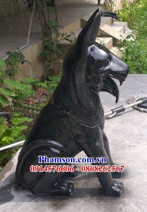 03 Mẫu chó cổ phong thủy canh cổng trấn yểm bằng đá thanh hóa đẹp bán tại Lạng Sơn