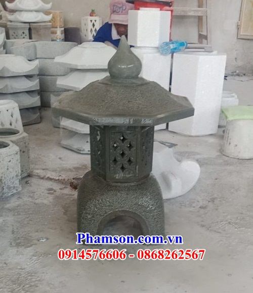 04 Đèn đá xanh nguyên khối sân vườn trang trí biệt thự đẹp bán tại Lạng Sơn