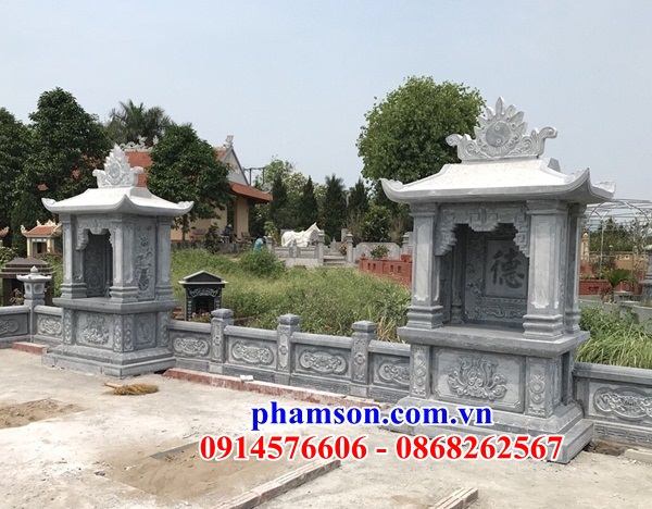 04 Lăng lầu kỳ đài củng cây hương am thờ chung khu mộ gia đình dòng họ ông bà bố mẹ bằng đá tự nhiên nguyên khối đẹp bán tại Quảng Ninh