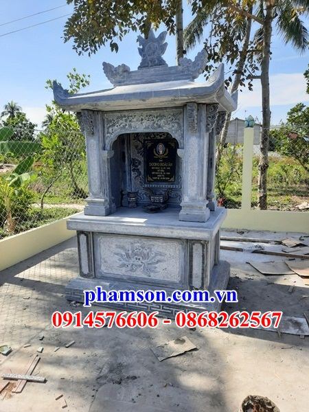 04 Lăng lầu kỳ đài củng cây hương am thờ chung khu mộ gia đình dòng họ ông bà bố mẹ bằng đá xanh đẹp bán tại Quảng Ninh