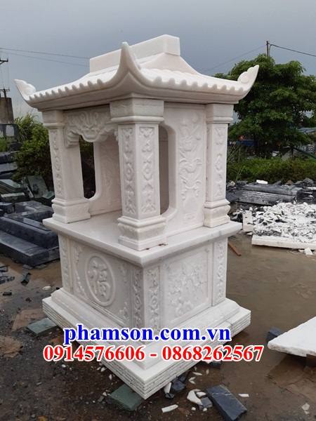 04 Mẫu cây hương miếu bàn đá trắng thờ thần linh thổ địa cửu trùng thiên đẹp bán tại Lạng Sơn