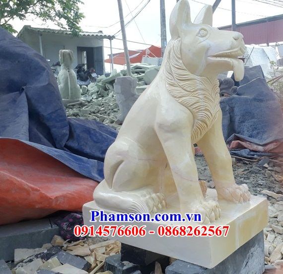 04 Mẫu chó bằng đá xanh đẹp bán tại Hưng Yên