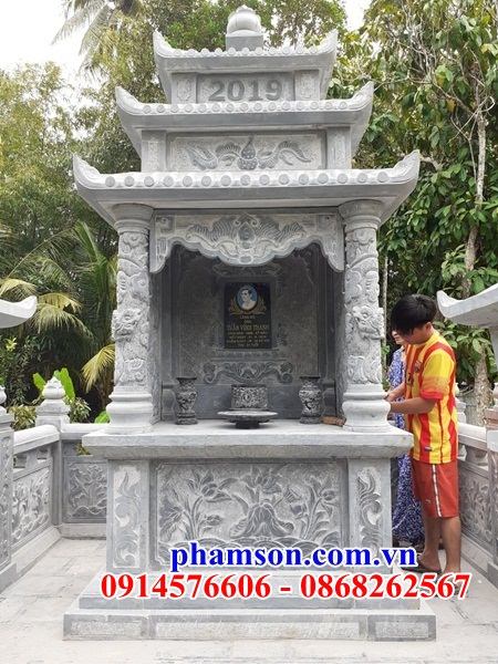 06 Cây hương củng kỳ đài am miếu lăng lầu đá nguyên khối thờ chung nghĩa trang khu lăng mộ mồ mả gia đình dòng họ ông bà bố mẹ đẹp bán tại Nam Định