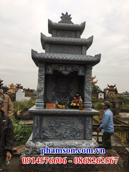 06 Cây hương đá xanh thờ chung nghĩa trang khu lăng mộ mồ mả gia đình dòng họ ông bà bố mẹ đẹp bán tại Nam Định