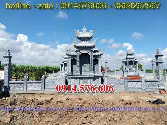 06 Cây hương miếu kỳ đài bằng đá thờ nghĩa trang đẹp bán Nam Định 2024