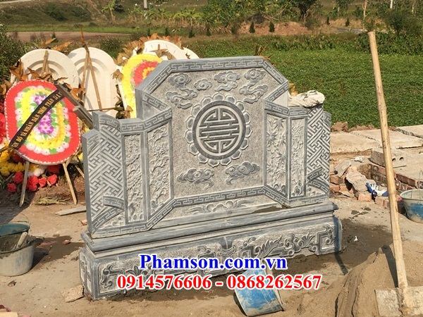 06 Cuốn thư bức bình phong đá xanh đình chùa nhà thờ nghĩa trang khu lăng mộ mồ mả đẹp bán tại Nam Định