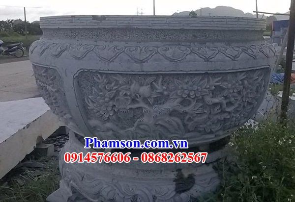 07 Chậu bể đá tự nhiên trồng cây cảnh bin sai đẹp bán tại Quảng Ninh