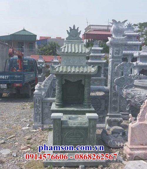 07 Mộ mồ mả hai mái đá xanh rêu hiện đại đẹp Thái Nguyên