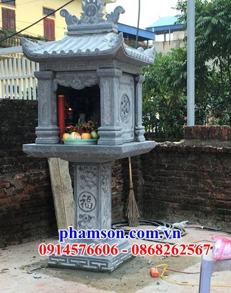 08 Cây hương miếu kỳ đài bàn thờ đá nguyên khối thờ sơn thần linh thổ địa cửu trùng ngoài trời đẹp bán tại Quảng Ninh